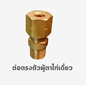 ต่อตรง ตัวผู้ เกลียวนอก ตาไก่ ทองเหลือง